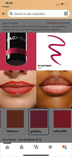 Sacheu peel off Lip liner in get ready