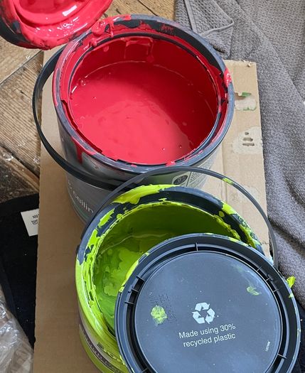 Green Red Yellow Paint