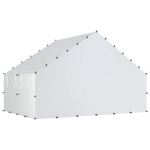 Chicken Coop with Roof Silver 300 x 200 x 190 cm