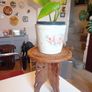 Vintage hardwood plant stand Image 4