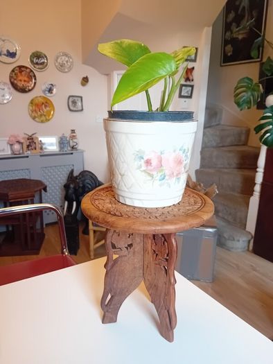 Vintage hardwood plant stand