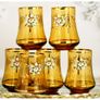 Vintage Venetian Murano Amber Glass Decanter Set Image 10