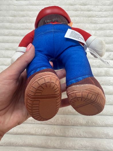 Nintendo The Super Mario Bros. Movie Mario Poseable Plush approx. 14 Vinyl Head Used Please see pictures