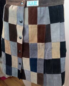 1970s Vintage Dalia Lee Suede Skirt