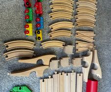 Wooden train set
