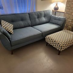 Free DFS French Connection Zinc 4-seater sofa + matching ottoman