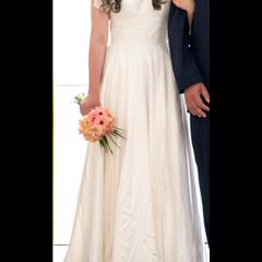 Custom made silk wedding dress