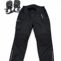 Motorbike trousers and gloves