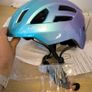 Bike Helmet Gradient Blue/Purple with LED Light Image 3
