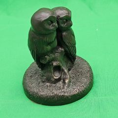 Genesis Fine Arts Bronze Owls Signed, Cold Cast, Statue, Collectible