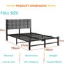 Double Bed Frame Upholstered Platform Bed with Headboard,4ft6 Image 7