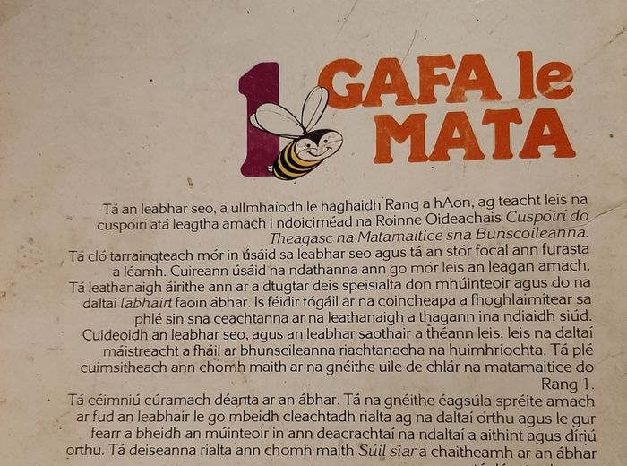 Gaeilge Gafa le Mata 1 1987