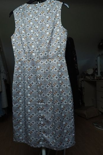 white printed dress