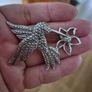 Vintage Irish Silver Hummingbird Brooch Image 2