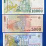 Romania - 3 X Banknotes 1000 Lei / 10000 Lei 1998 / 1999 Unc Set Image 2