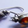 Vintage Baltic Amber Drop Earring, 925 Sterling Silver 2,1g Image 5