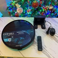 Cecotec Robot Vacuum Cleaner with Gyroscopic Navigation and App Conga M10 X-Treme. 2000Pa, Sweeping, Vacuuming, Wiping and Moping, 120 min Autonomy, Fall Sensors and 2 Side Brushes