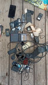 lot of old phones