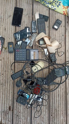 lot of old phones