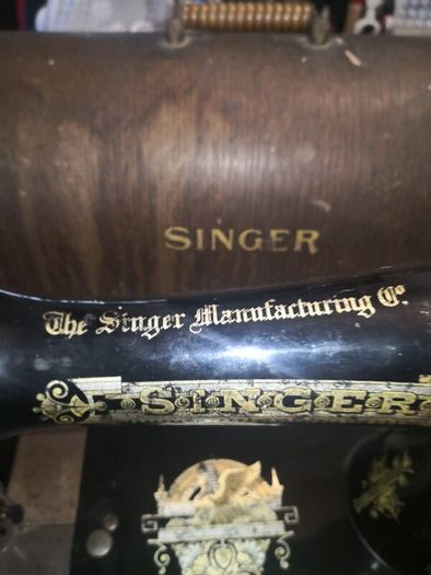 1920s Singer sewing machine with bentwood case