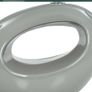 Coffee Table with Oval Glass Top High Gloss Grey Image 4