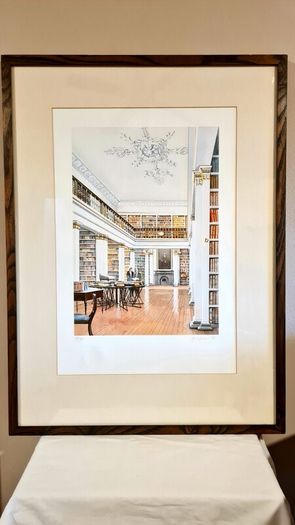 Large Original Print King's Inns Library By David Evans