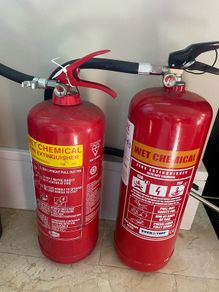 As New - 2 x Wet Chemical Fire Extinguishers - Can Deliver