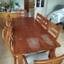 Solid Wood 8 Seater Table And Chairs Image 3