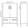 IKEA IDASEN Cabinet with doors and drawers beige 80x47x119 cm Image 2