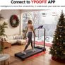 Walking Pad with Handle Bar 3 Level Incline, 300 Lbs Walking Pad Foldable for Home Office, Under Desk Treadmill with LED Display Remote Control APP Image 4