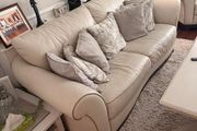 White leather suite with footrest