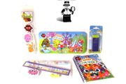 NEW  MOSHI MONSTERS SCHOOL TIN BOX SET Pencil Tin Ruler Rubber Stapmer And Notepad And Pencil Sharpener