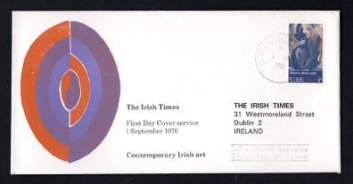 1970 Ireland Contemporary Irish Art Painting by Manie Jellet Commemorative Stamp Illustrated Irish Time First Day Cover (FDC)