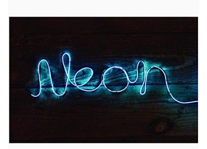 Fizz Creations Make Your Own Neon Sign - 1 Metre Neon Blue String With x3 Different Settings & 3 Metre Shape Wiring - RRP - 18.99