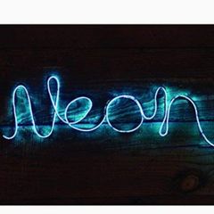 Fizz Creations Make Your Own Neon Sign - 1 Metre Neon Blue String With x3 Different Settings & 3 Metre Shape Wiring - RRP - 18.99