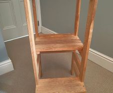 Toddler Step Stool / Kitchen Helper - Solid Wood