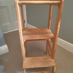 Toddler Step Stool / Kitchen Helper - Solid Wood