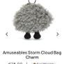 New JELLYCAT Amuseables Storm Cloud Bag Charm Image 3