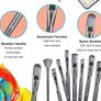 23 PCS Set Paintbrush, Professional Assorted Shape Soft Hair Bristle Art Brushes, All Purpose Artist Paint Brushes for Premium Adult Detail, Gouache, Acrylic, Oil Painting or Beginner (FREE POSTAGE) Image 3