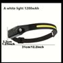 LED Motion Headlamp Rechargeable 270 Degree Wide Beam Image 2