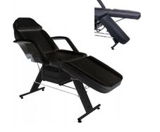 Beauty cosmetic bed chair with 2 cuvettes white black SPLIT