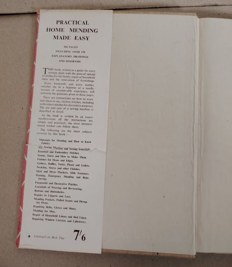 1946 Vintage Hardback Book - Practical Home Mending Made Easy (Odhams Press)