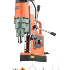 Magnetic Drill, 1550W Motor 50 mm Coring Diameter, 13000 N Magnetic Force, 0-550 RPM Variable Speed, Portable Electric Mag Drill Press Drilling Machine for Metal Surface, Home Improvement