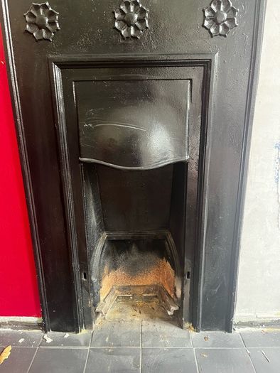 Antique Victorian / Edwardian Cast Iron Fireplace Insert