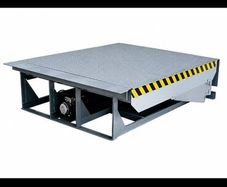 Forklift dock leveler. Forklift ramp