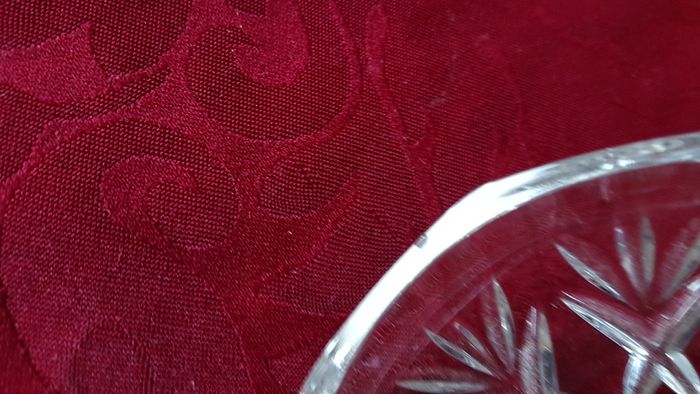 Killarney Crystal Cut Crystal Glass With Number 25 Lidded Jewelry Dish / Bowl With 22 Carat Gold Cover Handle and Footed Base Finishing Made In Ireland