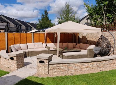 XL Rathwood Outdoor Gargen Corner Sofa Dining Set