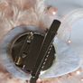 Salmon Pink/Peach Feather 2in1 Fascinator/Brooch Image 4