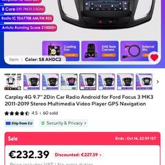 Ford Focus MK3 2011-2019 9.7" Android Stereo CarPlay 4G GPS Brand New