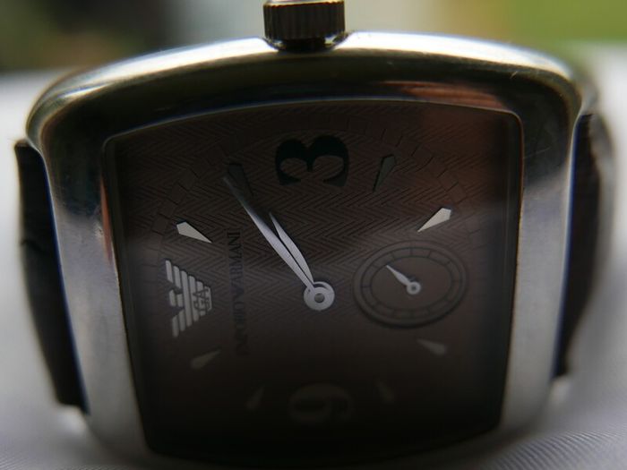 Vintage EMPORIO ARMANI Analog Leather Brown Watch 50 meters/5 ATM